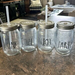 Rae Dunn drink ware.